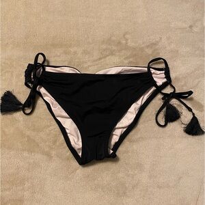 Shade&Shore Black bathing suit bottoms with tassel tie adjustment strap Size XL